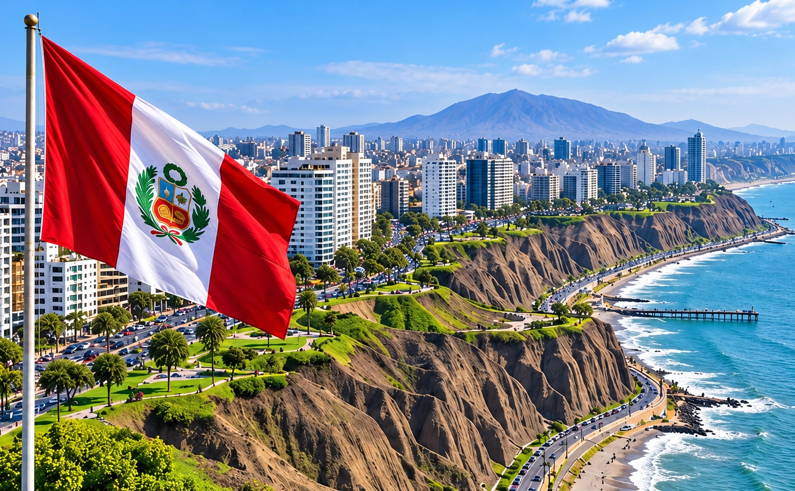 Vista de la costa de Lima: contexto geogr&aacute;fico de la fiscalizaci&oacute;n del juego en el Per&uacute;.