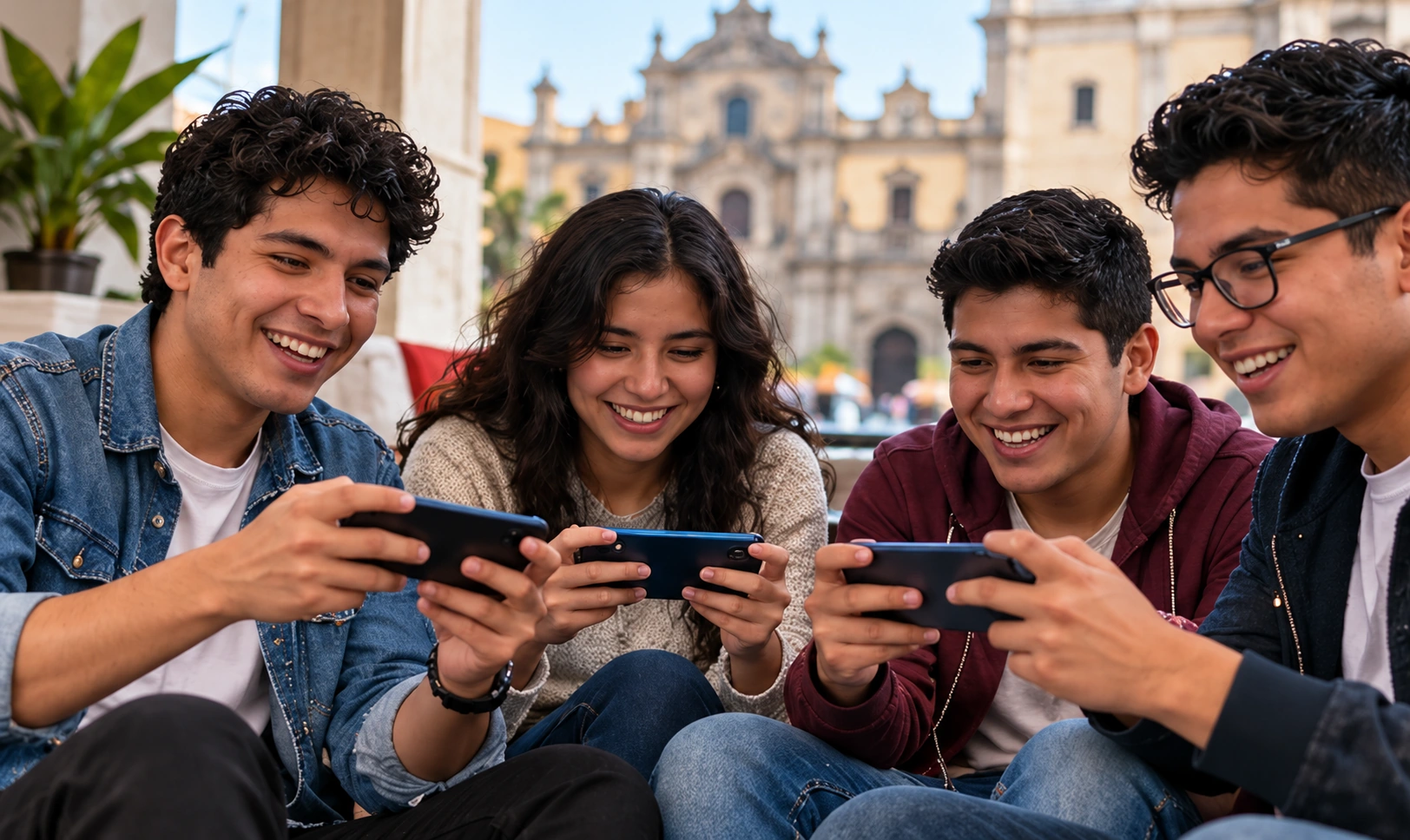 Comunidad de j&oacute;venes jugadores reunida para compartir una sesi&oacute;n de gaming.
