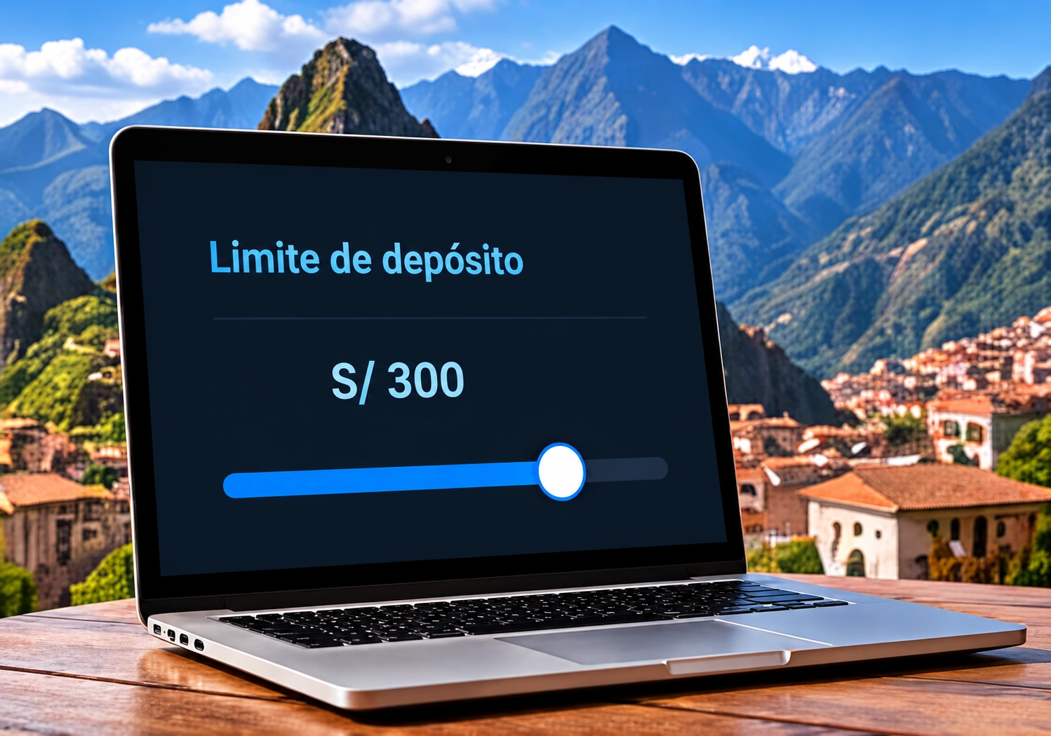 Pantalla de configuraci&oacute;n de un l&iacute;mite de dep&oacute;sito en soles peruanos