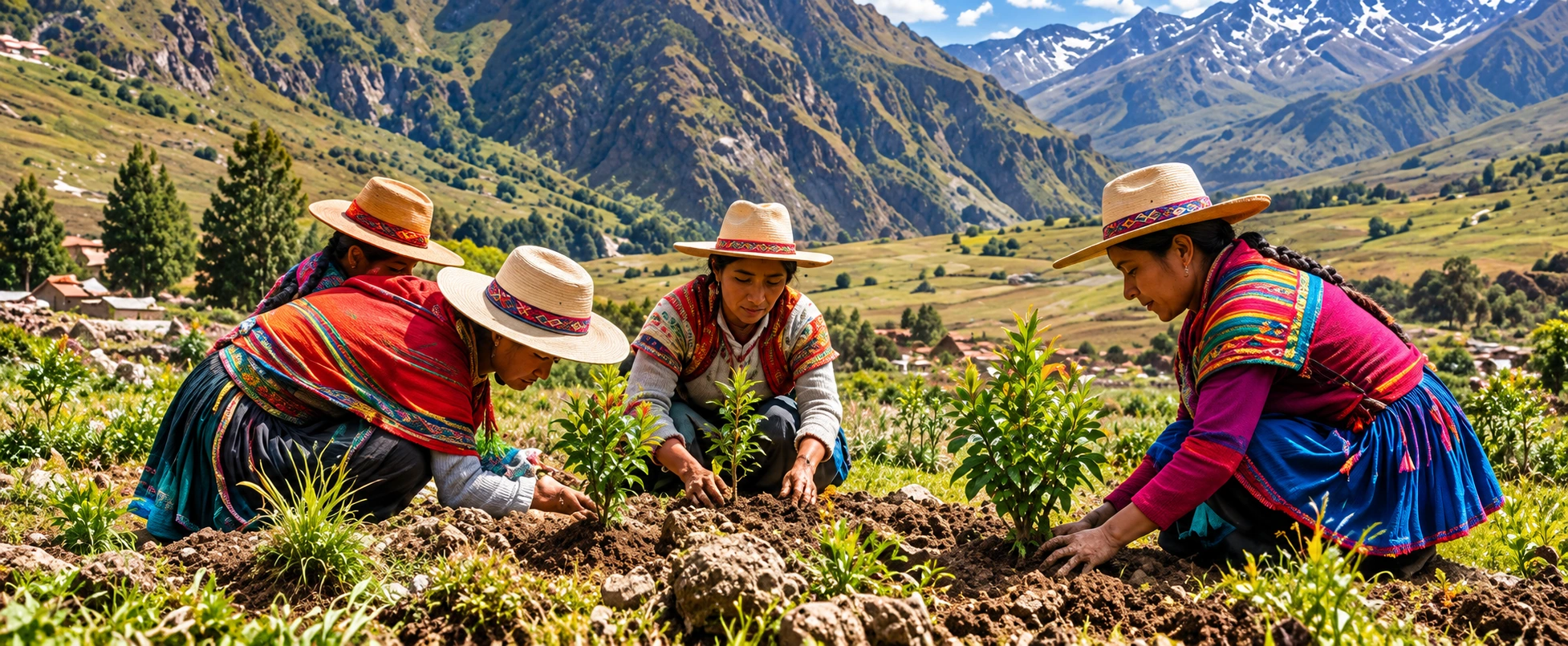 Voluntariado de reforestaci&oacute;n en una comunidad andina del Per&uacute;